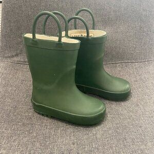 Toddler Hunter Green Rain Boots Size 4T Garden Shoes